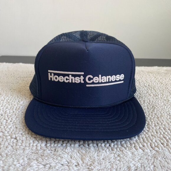 NISSAN VINTAGE HOECHST CELANESE MESH SNAPBACK TRUCKER HAT ADULT OSFA CAP - Picture 1 of 7
